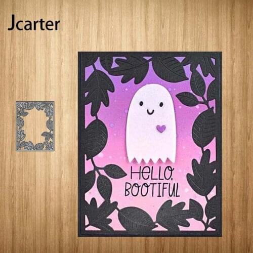 New Design Metal Cutting Dies Rectangle Leaves Background Craft Stencil Scrapbooking Handmade Card Make Shape Album Decor Model