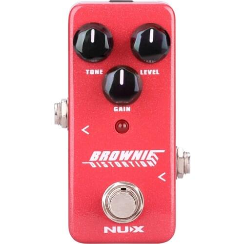 NUX NDS-2 Brownie Distortion Guitar Effect Pedal Classical Full Metal Shell True Bypass Mini Core Series Stompbox Guitar Parts