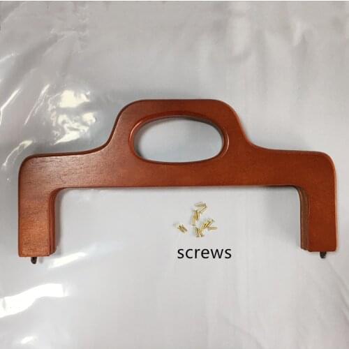 One Piece 30cm Strong Wood Bag Handle Wood Purse Frame Handmade Wallet Retro Bag Frame Diy Bag Handle Accessories Screws Fixing