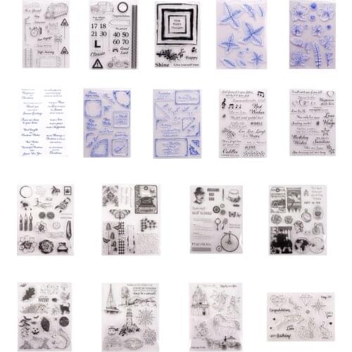 OOTDTY Letters Silicone Clear Seal Stamp DIY Scrapbooking Embossing Photo Album Decorative Paper Card Craft