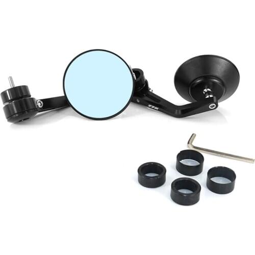 Fit For KAWASAKI ZZR1400 ZZ-R1200 ZZR600 ZZR 1100 ZX-11 7/8" 22mm Universal Bar End Mirrors Handle Bar Rearview Side Mirror