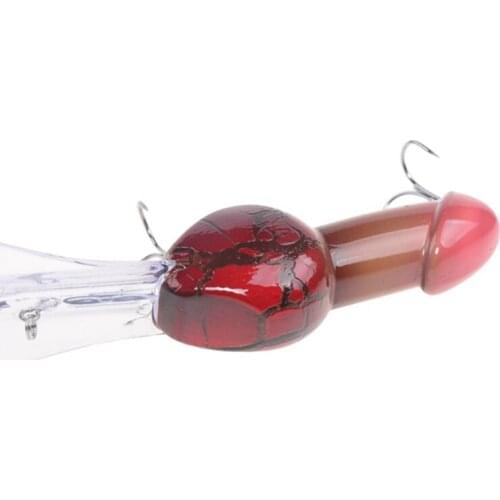 1PCS New Model Fishing Lure Minnow 140mm/26.5g Penis Swim Funny Rattle Crankbait Spinner Bass With Hook Fishing Tool