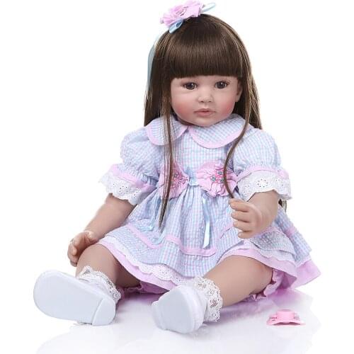60 cm Realistic baby reborn doll exquisite dress up clothing model -3-6 months real baby size children gift play house toys