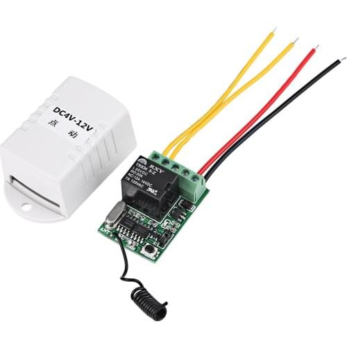 DC 4V 5V 6V 7.4V 9V 12V Wireless Relay Remote Control One Key Switch Receiver Transmitter Computer Host Boot Wireless Remote