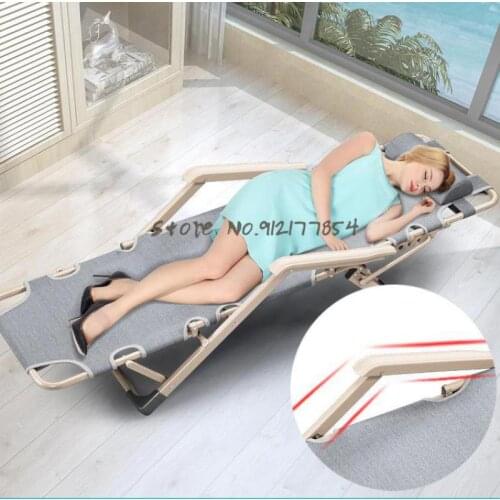 Folding chair lunch break siesta bed balcony leisure beach back chair lazy sofa portable sleeping chair home