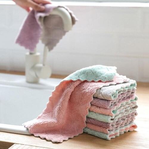 Absorbent Cleaning Cloth Rag Kitchen Washing Towel Table Window Dishcloth Gadget
