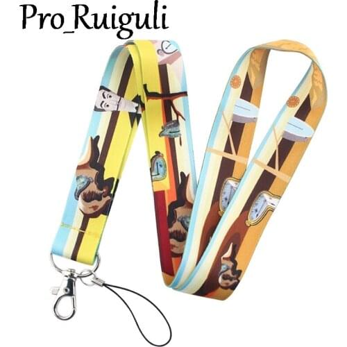 Eternal Art Oil Painting Lanyard for Key Phone Cool Neck Strap Lanyard for Camera Whistle ID Badge Cute webbing ribbon Gift