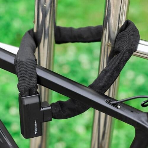 Bike Chain Lock Thicken Lock Core Anti-Drilling Compact MTB Road Bike Safety Outdoor Cycling Security Lock for Outdoor