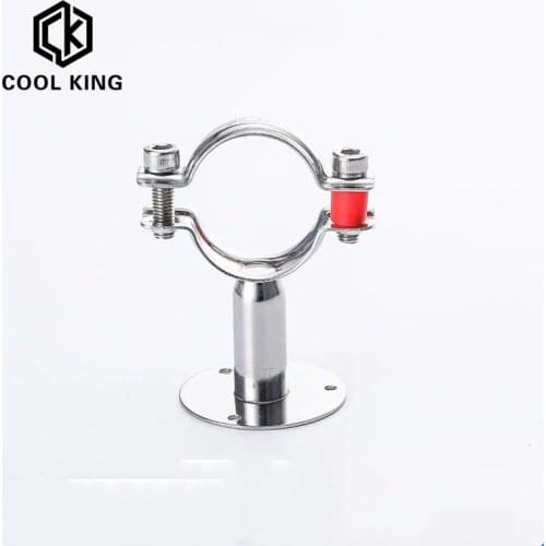 15mm-22mm 102mm-108mm OD Pole Length 45mm Stainless Steel SS304 pipe bracket with base Pipe Support Fixed Pinch Pipe Holder