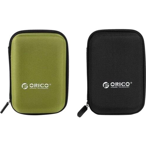 2x Orico Phd-25 2.5 Inch Hdd Protection Bag Box for External Hard Drive Storage Protection Case for Hdd Ssd(Green&Black)