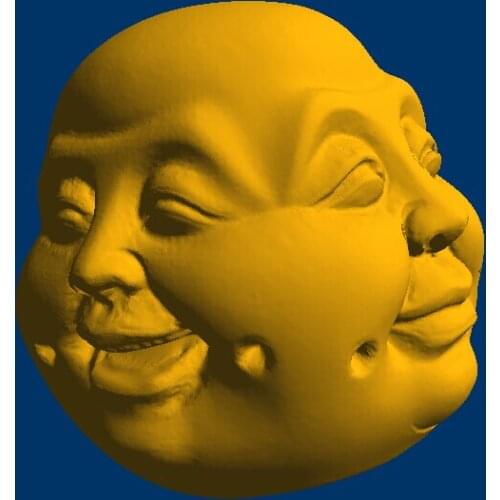 3D model STL formate file CNC and printing relief four faces buddha 57.5MB