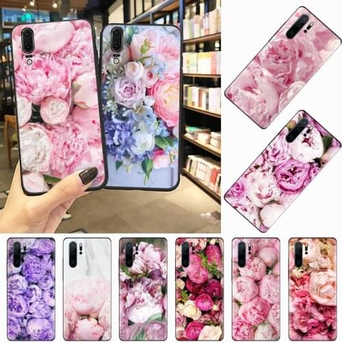 Pink Purple Peony Flower On the Vase Phone Case For Huawei honor Mate P 10 20 30 40 Pro 10i 9 10 20 8 x Lite