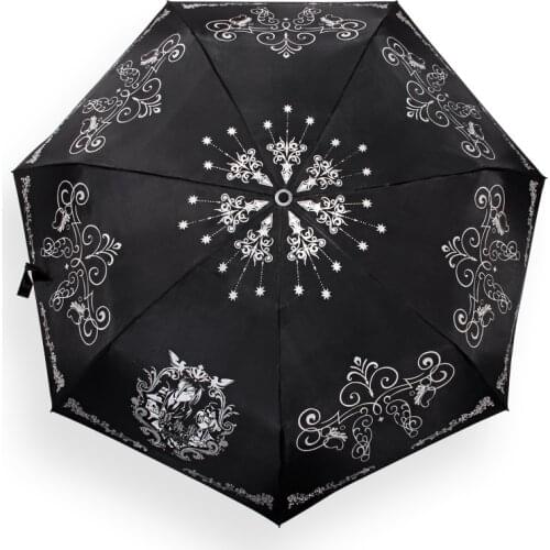 Black Butler Umbrella Sebastian Michaelis Safety Reflected Light Pencil Umbrella Rain Umbrellas Gift Paraguas Trasparentes