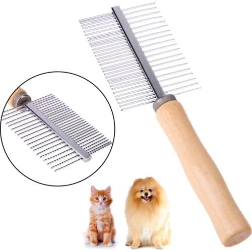 Wooden Handle Pet Comb Dog Cat Combs Hair Rake Comb Pet Grooming Hairbrush Pet Hair Brush