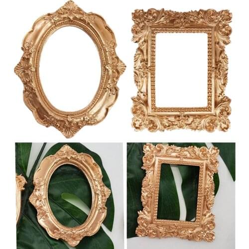 Antique Photo Frame Resin Picture Frame Home Decor Jewelry Display Decoration Tabletop Art Craft Photo Prop Accessories