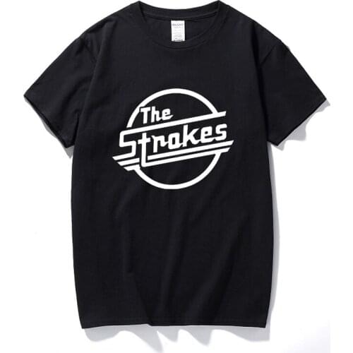 The Strokes T Shirt Men Indie Rock Band Men T-shirt Short Sleeve Cotton Casual Music T Shirts Men Rock Clothing Tops Tee