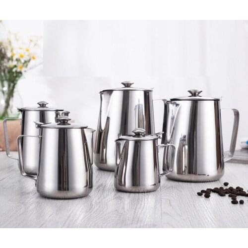 350ml-2000ml Stainless Steel Milk Frothing Pot Espresso Coffee Pitcher Barista Craft Coffee Latte Milk Flower Cup Coffee Pot