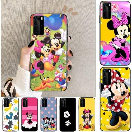 Cool Funny Mickey Mouse Phone Case For Huawei P40 p30 P20 10 9 8 Lite E Pro Plus Black Etui Coque Painting Hoesjes comic fas