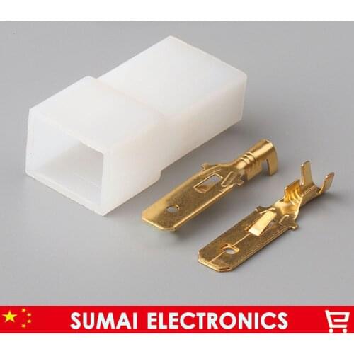 6.3mm 2 pin Electrical Connector Kits for E-Bike,Motorcycle,Motorbike,car etc