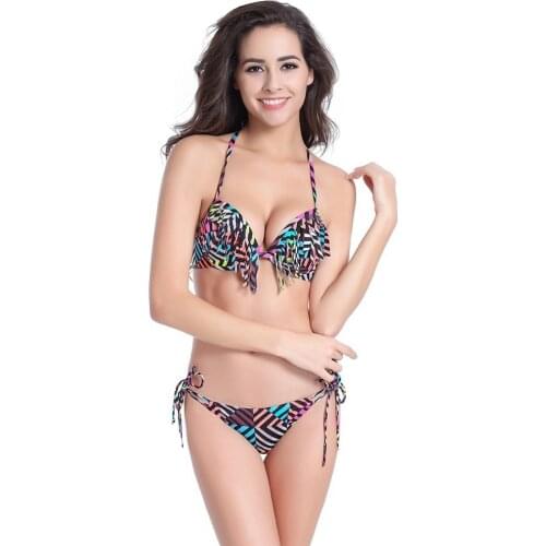 Print Bikinis Swimwear Brazilian Swimsuit Beach Bikini Swimsuit Fashion Summer Swimming Bathing Biquini Set Low Waist Swim Suits