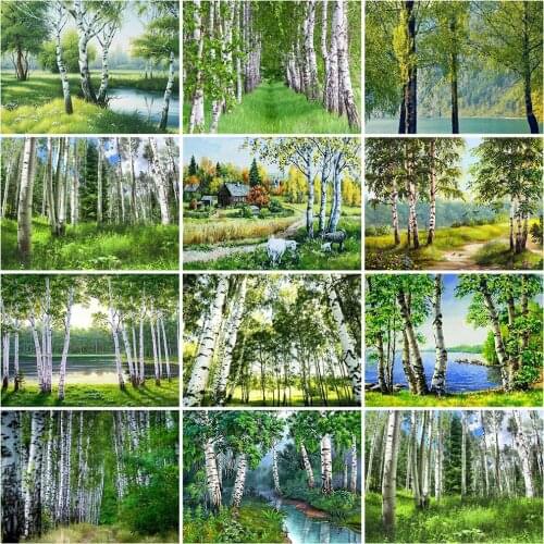 MomoArt 5D DIY Diamond Painting Sale Tree Rhinestone Art Diamond Embroidery Landscape Craft Kit Home Decoration