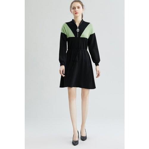 Autumn 2021 new dress sweater waist show thin temperament super fairy French fairy hair dress