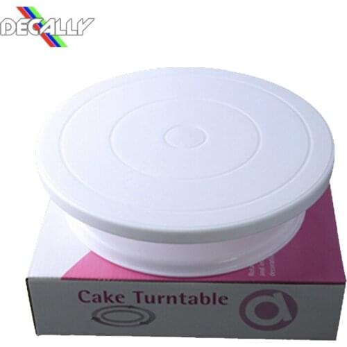 Plastic Cake Plate Rotating Anti-Slip Cake Stand Decoration Rotating Tabletop Shovel Cake DIY Kitchen Baking Tool Cake Stands