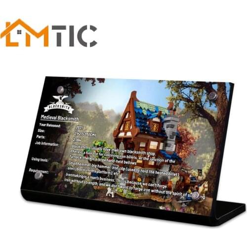 Suitable for 21325 model medieval blacksmiths idea, building block toy acrylic material display stand brand