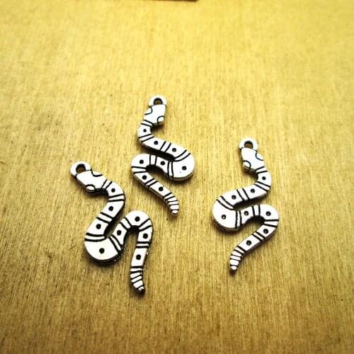 30pcs-26x11mm snake Charms snake charm pendants DIY necklace/ bracelets charms antique silver tone