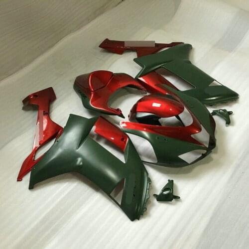 Custom Red green Fairing Kit for KAWASAKI Ninja ZX6R 636 07 08 ZX 6R 2007 2008 zx6r 07 08 Motorcycle Fairings set+7gifts KT22