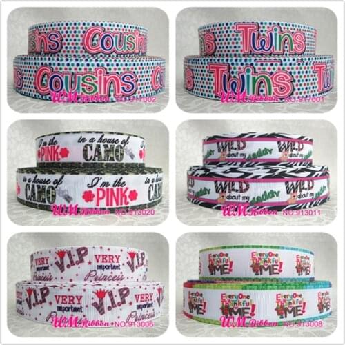 Q&N OEM ribbon 7/8inch 22mm OEM playing card printed grosgrain ribbon 50yds/roll free shipping for headband