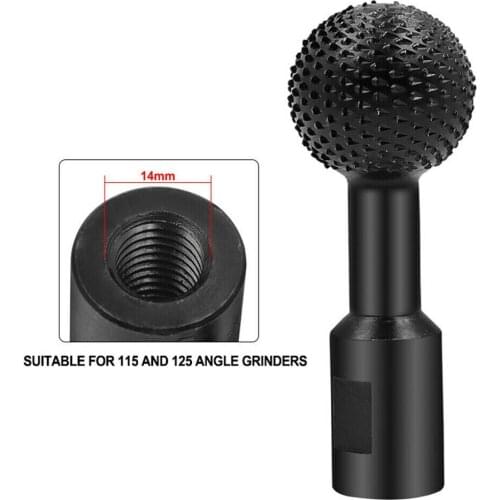 Rotary File Wood Carving Grinding Head Ball Shape Chisel Woodworking Milling Cutter For 100/115/125mm Angle Grinder For Makita