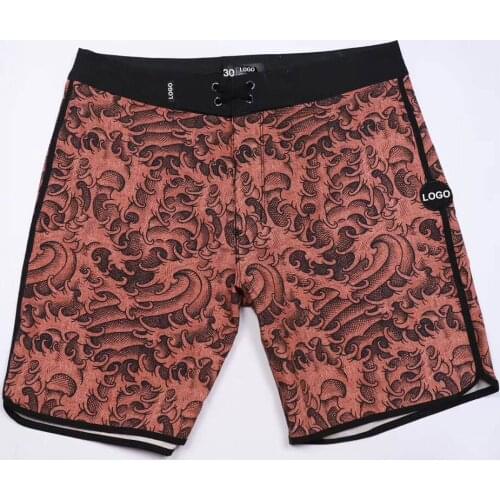 New 2021 Summer Printed Mens Phantom Beach Shorts Swim Surfing Board Shorts Quick Dry Waterproof Elastic Spandex Fitness Trunks