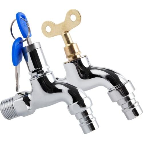 High Quality Anti-theft Sink Faucet With Lock Key Single Handle Lockable Household Washing Water Tap Drop Ship Outdoor