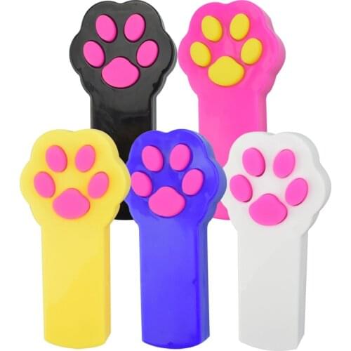 Funny Paw Shaped Electric Cat Laser Pointer Toys Kittens Cat Play Interactive Automatic LED Light Pen Exercise Pet Products