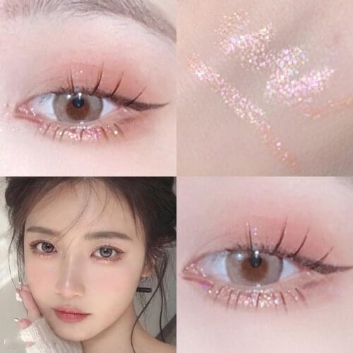 1pc Champagne Gold Lying Silkworm Pencil Pearlescent Eyeshadow Pen Long-lasting Waterproof Shiny Eye Shadow Pen Stick