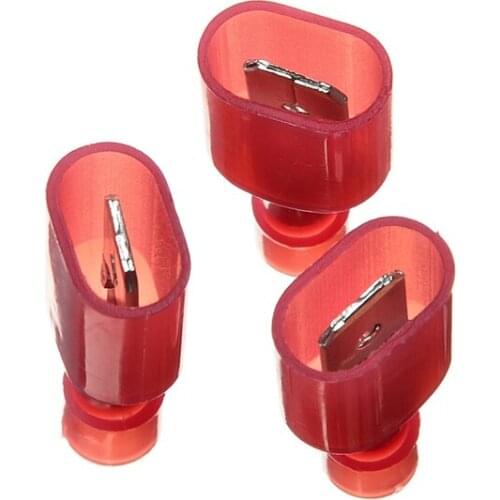 100Pcs T-Tap/Male 22-18 AWG Red Quick Splice Wire Terminals Insulated Electrical Connectors Combo