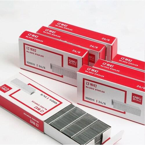 1000Pcs/Box Metal Staples 24/6 Binding Stapler Binding Supplies No.12 School Stationary Office Accessories