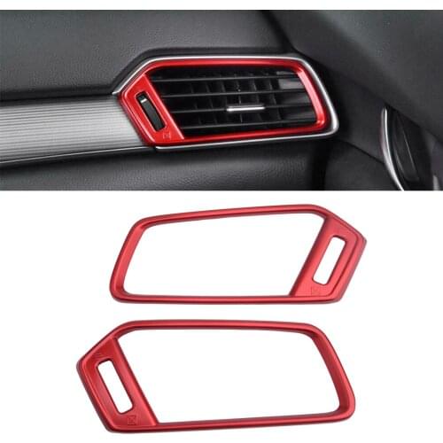 2pcs Red Inner Side AC Air Condition Air Vent Outlet Frame Cover Trim Bezel ABS Fit for Honda Accord 2018 2019 2020