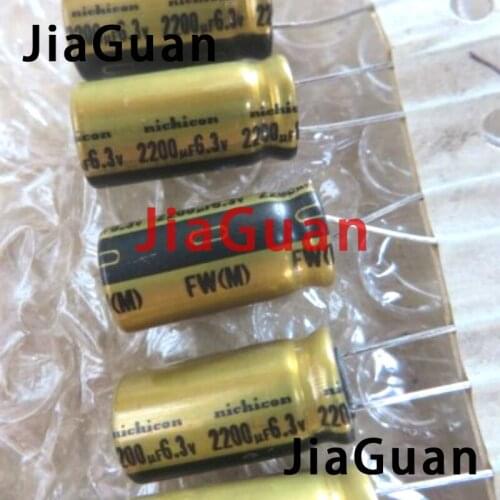 20pcs NEW NICHICON FW 2200UF 6.3V 10X20MM audio Electrolytic Capacitor 6.3V2200uF filter amplifier 6.3v 2200uf