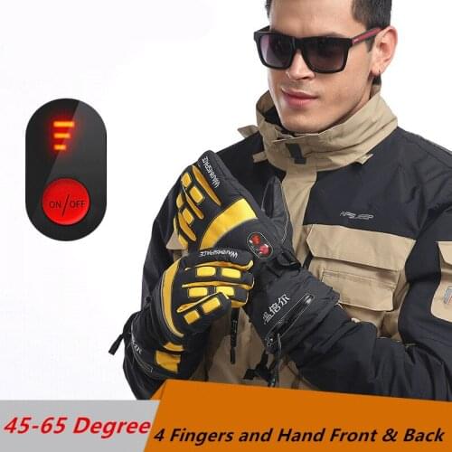 2019 Motorcycle cycling gloves 7.4V 4000MAH Electric Rechargeable Heat Gloves Ski Lithium Battery Self Winter Warm Gloves Heated