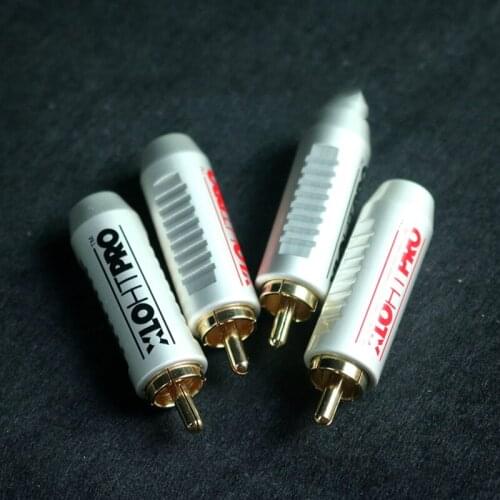 4pcs lot USA HIFI RCA Plug Hi-end Coaxia RCA Connectors Audio signal wiring terminal Plugs