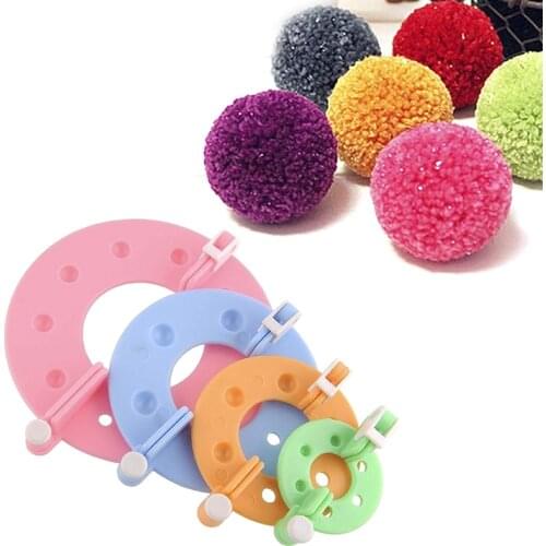 8pcs pompon manufacturer weaving craft making tool pompom maker hair ball ball making machine 4 sizes