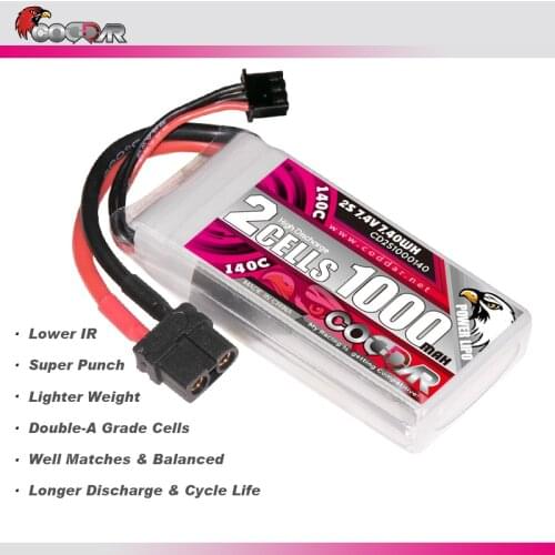 CODDAR 1000mAh 2S 7.4V 140C Lipo Battery With XT60 Plug for FPV Racing Drone Rc Quadcopter Racer Airplane BetaFPV Parts
