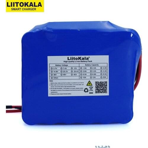 LiitoKala 12V 20Ah high power 100A discharge battery pack BMS protection 4 line output 500W 800W 18650 battery