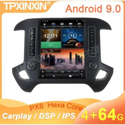 For Chevrolet Silverado/For GMC SIERRA Android 9.0 4+64G Tesla Style Car Radio GPS Navi Multimedia Player Auto Stereo Head Unit