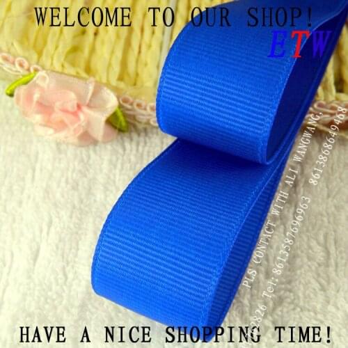 Free shipping 7/8''(22mm) Solid Grosgrain Ribbon Electric Blue Color 20yards/lot DIY hairbows gift wedding accessories party