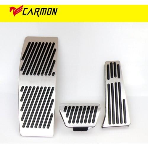 No Drill Gas Brake Pedal for BMW NEW 3 Series Auto Aluminum Gas Accelerator Pedal Brake Pedal and Foot Rest Pedal LHD AT M Logo