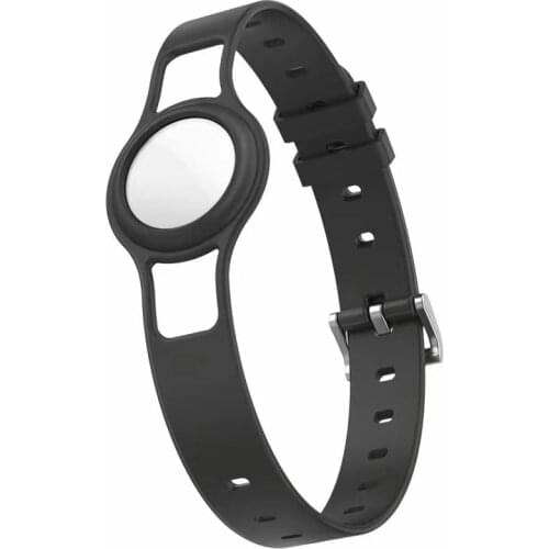 For Apple Airtags Band With Case Silicone Protective Cover Wearable Airtag Bands Anti-Lost Locator For Elderly Children And Pet