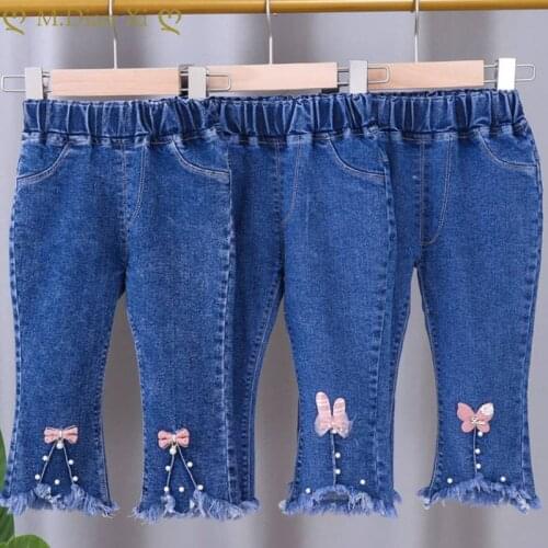 Disney Childrens Jeans Autumn 2021 New Fashion Boys and Girls Soft Denim Trousers Teenager and Ankle Casual Cotton Trousers